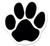 Paw Print Outdoor Car Magnet - 100 Piece Box